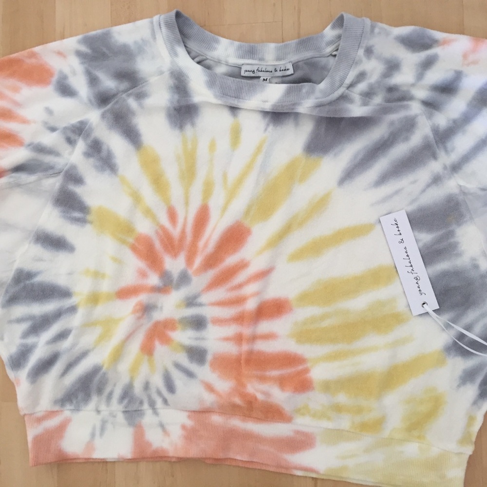 Young Fabulous & Broke NWT Sweatshirt Tie dye Sz M - Picture 2 of 5